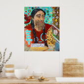 Twitterビーヒゲプリント ポスター (キッチン)