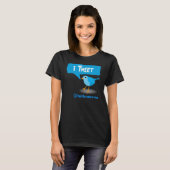 Twitterブルーバードレディースティーをツイート Tシャツ (正面フル)