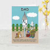 Twitterマイパパおもしろい誕生日カード カード (黄色い花)