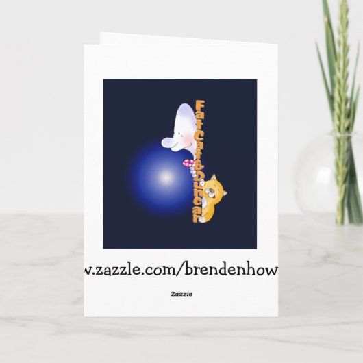 twitter私おもしろいな叔父さんバースデー・カード カード (裏面)