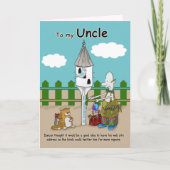 twitter私おもしろいな叔父さんバースデー・カード カード (正面)