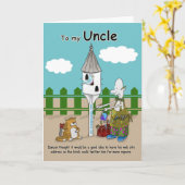 twitter私おもしろいな叔父さんバースデー・カード カード (黄色い花)