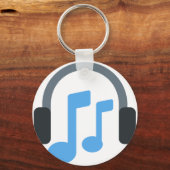 Twitter絵文字 – 音楽、ヘッドフォン キーホルダー (正面)