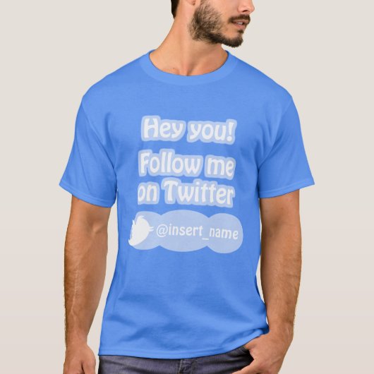 Twitter項目の私を後を追って下さい Tシャツ (正面)