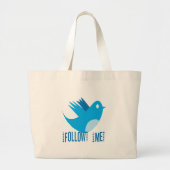 Twitter 後を追 Meの再利用可能なトートバッグ ラージトートバッグ (正面)