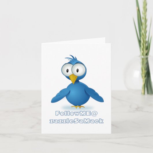 Twitter 後を追 Me @ユーザー名ありがとうございます サンキューカード (正面)