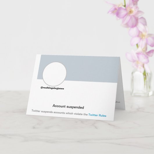 Twitter Banユーモアおもしろいジョーク誕生日カード カード (蘭)