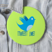 Twitter Bird 後を追 Me – 背景色の選択 缶バッジ (インサイチュ)
