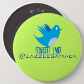 Twitter Bird 後を追 Me – 背景色の選択 缶バッジ (正面&裏面)