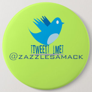 Twitter Bird 後を追 Me – 背景色の選択 缶バッジ
