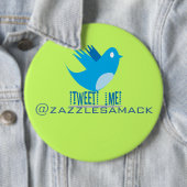 Twitter Bird 後を追 Me – 背景色の選択 缶バッジ (インサイチュ)