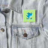 Twitter Bird 後を追 Me – 背景色の選択 缶バッジ (インサイチュ)