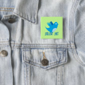 Twitter Bird 後を追 Me – 背景色の選択 缶バッジ (インサイチュ)