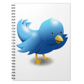 Twitter bird logo ノートブック (正面)