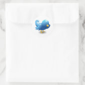 Twitter bird logo ラウンドシール (バッグ)