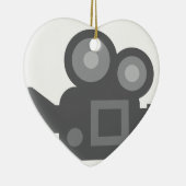 Twitter Emoji - Camera film making セラミックオーナメント (右)