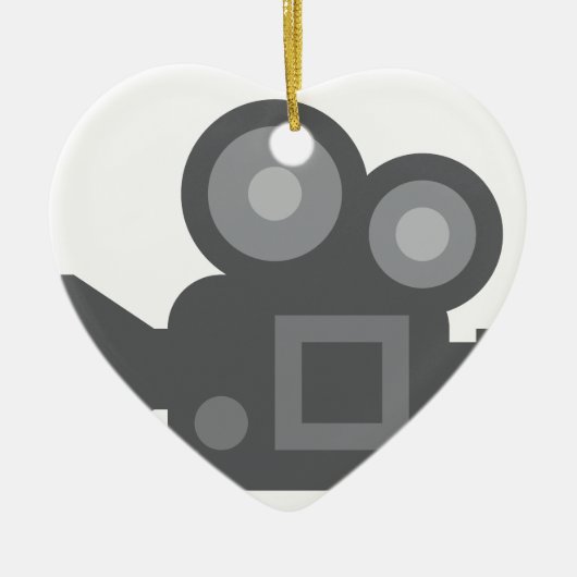 Twitter Emoji - Camera film making セラミックオーナメント (正面)
