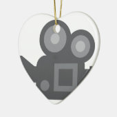 Twitter Emoji - Camera film making セラミックオーナメント (左)