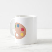 Twitter emoji - Palette Painting コーヒーマグカップ (正面左)