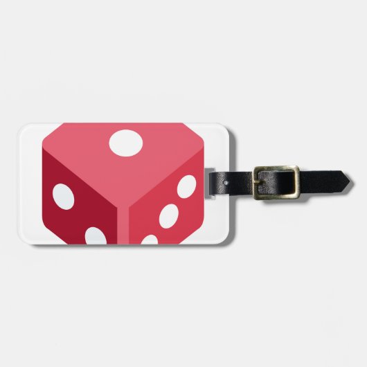 Twitter emoji - Red dice ラゲッジタグ (正面横)
