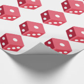 Twitter emoji - Red dice ラッピングペーパー (角)