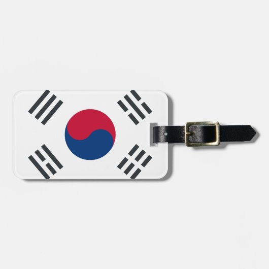 Twitter emoji - South Korea Flag ラゲッジタグ (正面横)