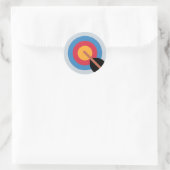 Twitter Emoticon - target archery ラウンドシール (バッグ)