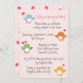 Twitter in Town Baby Shower 招待状 (正面/裏面)