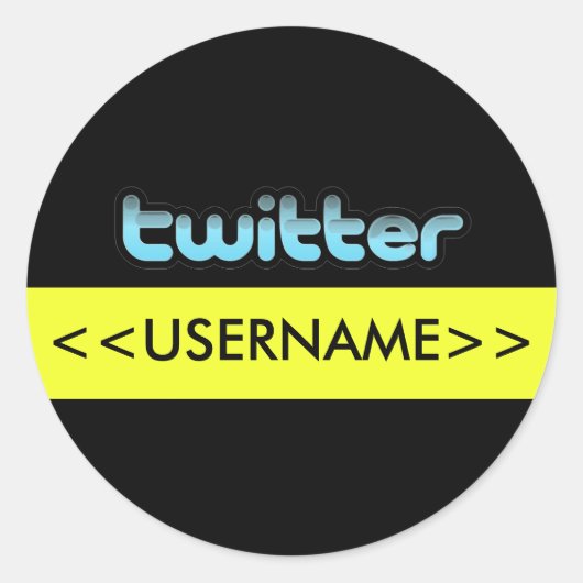 Twitter tweet twintステッカー ラウンドシール (正面)