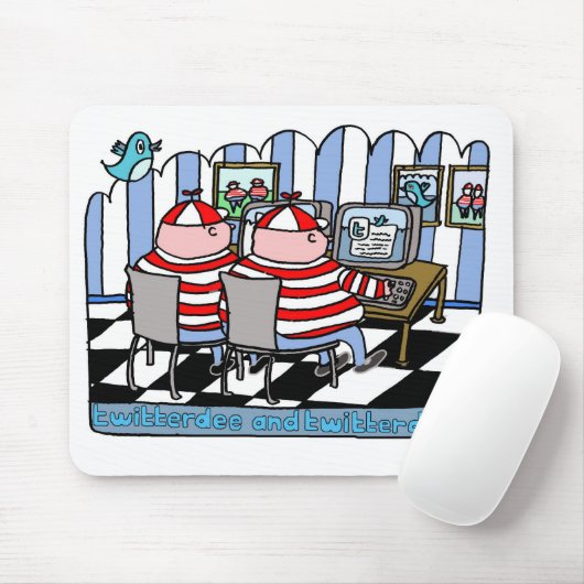 Twitterdeeおよびtwitterdum マウスパッド (マウス)