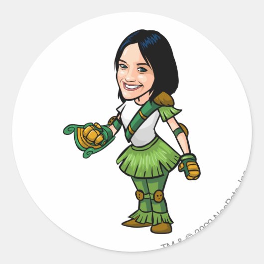 Twitterpateミステリーアイランドのスタッフプレーヤー ラウンドシール (正面)