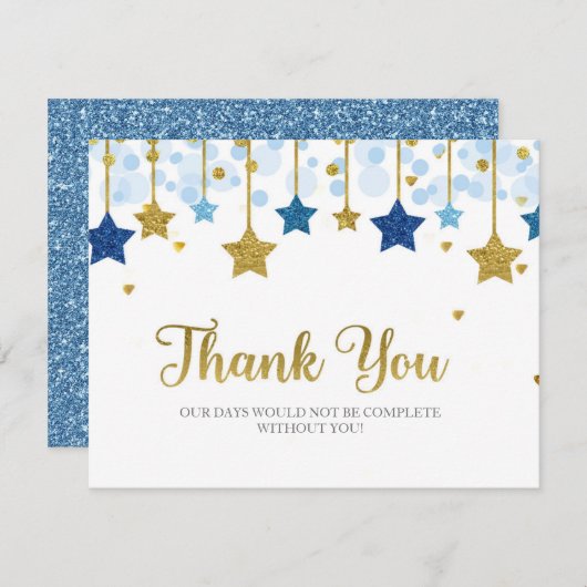 Twnikleのきらめき少し星のサンキューカード サンキューカード (正面/裏面)