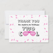 TWOクールなサングラス 2歳の誕生日パーティー 感謝を伝えるカード サンキューカード (正面)