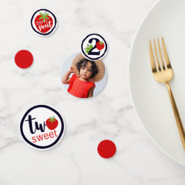 TWOスイートストロベリー誕生日ガール2年パーティー コンフェッティ