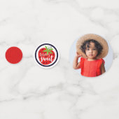 TWOスイートストロベリー誕生日ガール2年パーティー コンフェッティ (正面)