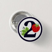 TWOスイートストロベリー誕生日ガール2年パーティー 缶バッジ (正面&裏面)