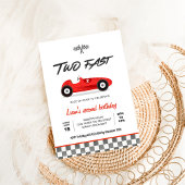 TWOファストヴィンテージレースカー2nd誕生日招待状 招待状