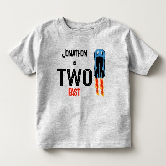 TWOファーストレーサーの二番目の誕生日パーティー トドラーTシャツ (正面)