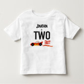 TWOファーストレーサーの二番目の誕生日パーティー トドラーTシャツ (正面)