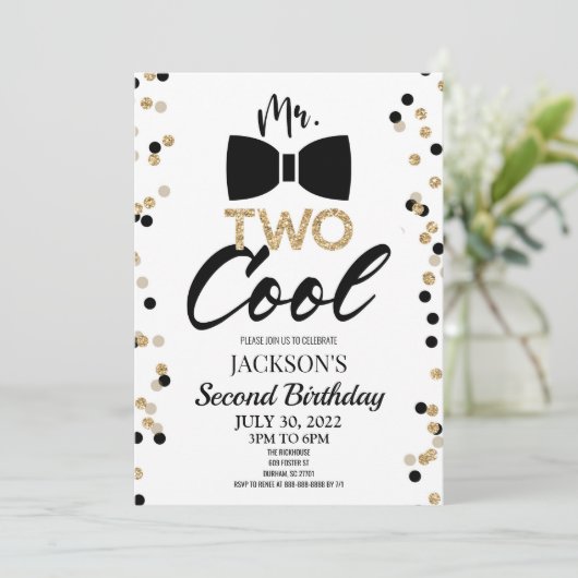 TWOボウタイクール第2回生誕祭パーティー 招待状 (スタンド正面)