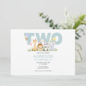 TWOワイルドサファリ誕生日招待状- 2nd誕生日 招待状 (スタンド正面)