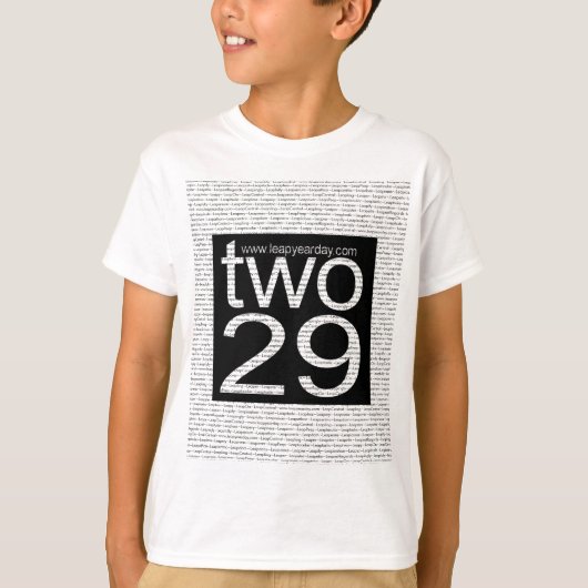 two29うるう年はTシャツをからかいます Tシャツ (正面)