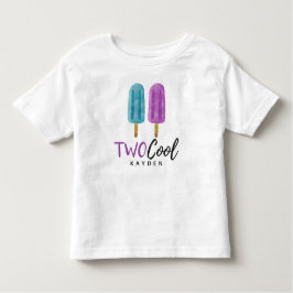 TWO カッコいい Kid's 2 Birthday Summer Ice ポップ・アートのパーティ トドラーTシャツ