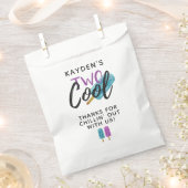 TWO カッコいい Kid's 2 Birthday Summer Ice ポップ・アートのパーティ フェイバーバッグ (クリップ留めされた状態)