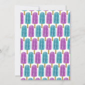 TWO カッコいい Kid's 2 Birthday Summer Ice ポップ・アートのパーティ 招待状 (裏面)