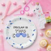 TWO クール サングラス 2歳の誕生日パーティー用の紙皿 ペーパープレート (パーティー)