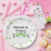TWO クール サングラス 2歳の誕生日パーティー用の紙皿 ペーパープレート (パーティー)