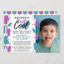 TWO クール Kid's 2nd Birthday Summer Ice ポップ・アートの Pho