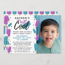 TWO クール Kid's 2nd Birthday Summer Ice ポップ・アートの Pho