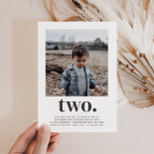 Two – スクエアフォト誕生日招待状 招待状